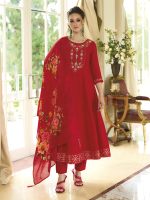 VredeVogel Embroidered Kurta, Trouser/Pant & Dupatta Set