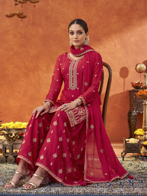 Shaily Women Kurta Sharara Attached Dupatta Set