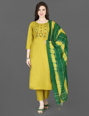 SoftTouch Embroidered Kurta, Trouser/Pant & Dupatta Set