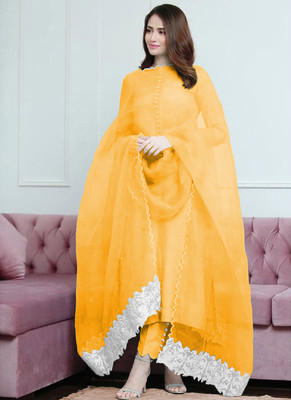 DD's creation Women Kurti Pant Attached Dupatta Set