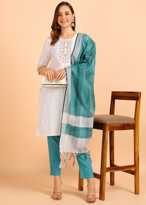 VROEGER Women Kurta Pant Dupatta Set