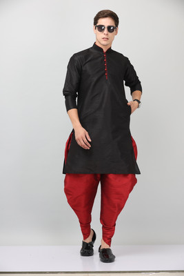 LEMONX Men Kurta Dhoti Set