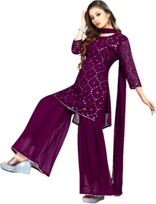 HOC's Women Kurta Palazzo Dupatta Set