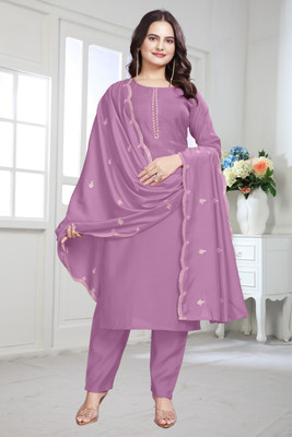 SRCRIATION Embroidered Kurta, Trouser/Pant & Dupatta Set