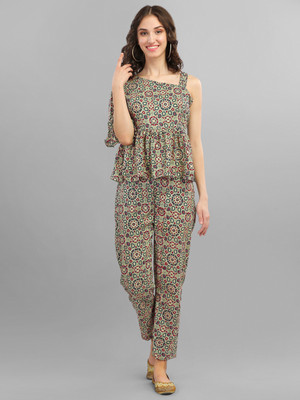 PIRUZA Women Ethnic Top Pant Set