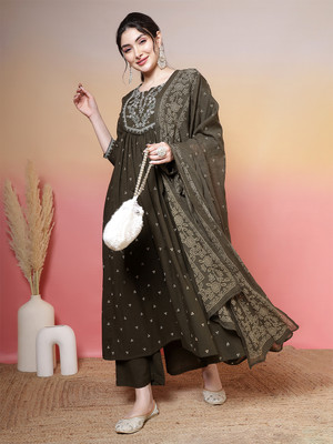 Gulmohar Jaipur Women Kurta Palazzo Dupatta Set