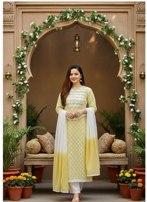 SAYANG Women Kurta Pant Dupatta Set