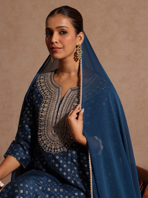 Janasya Women Kurti Pant Dupatta Set