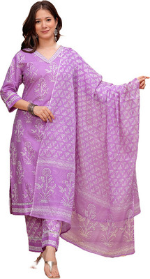 Meera Fab Women Kurta Palazzo Dupatta Set