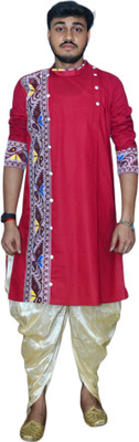 GOURI COLLECTIONS Men Kurta Dhoti Pant Set