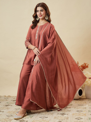 MOKOSH Women Kurti Sharara Dupatta Set