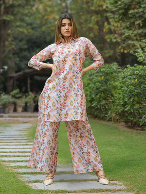 Indian Rani Women Ethnic Top Palazzo Set