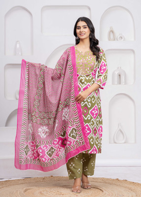 NIA AMORA Women Kurti Pant Dupatta Set