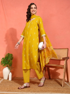 Yash Gallery Women Kurta Pant Dupatta Set