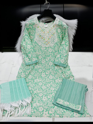 Tikkar Women Kurta Pant Dupatta Set