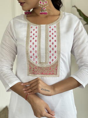SHREE KSHETRAPAL CREATION Embroidered Kurta, Trouser/Pant & Dupatta Set