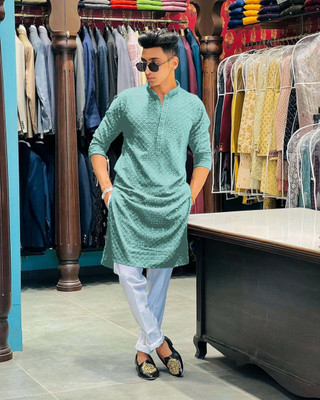 KriKan Men Kurta Pyjama Set