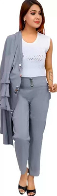 Oliaz Women Ethnic Top Pant Ethnic Jacket Set