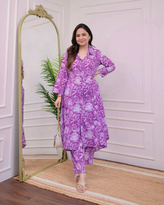 DesiRunway Women Kurta Palazzo Set