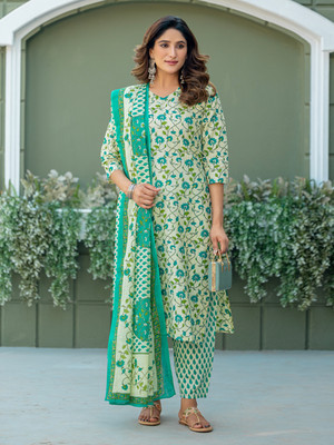 TextileCloth Printed Kurta, Trouser/Pant & Dupatta Set
