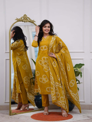 Ajay creation Women Kurti Pant Dupatta Set