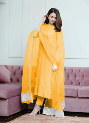 DD's creation Women Kurta Pant Attached Dupatta Set
