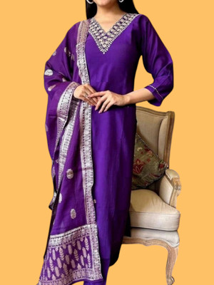 Rifashionl Women Kurta Pant Dupatta Set