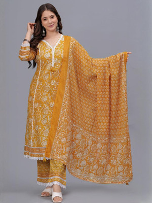 GEKHA Women Kurta Pant Dupatta Set