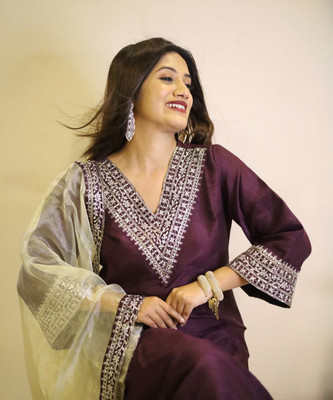 Samah Women Kurta Pant Dupatta Set