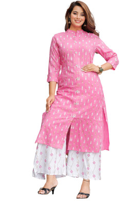 VISHAKHA STYLE Women Kurti Palazzo Set