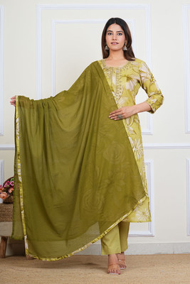 RASOKURTI Women Kurti Pant Dupatta Set