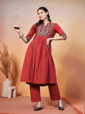 Sangria Women Kurta Pant Set