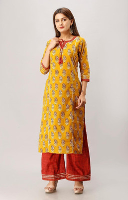 FABRIC FITOOR Women Kurta Palazzo Set