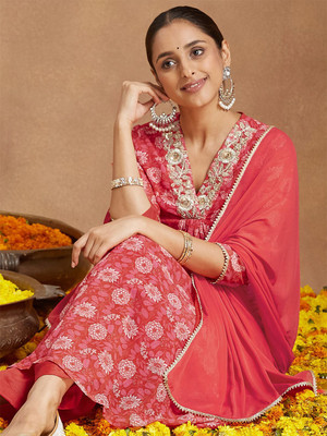 Janasya Women Kurti Pant Dupatta Set