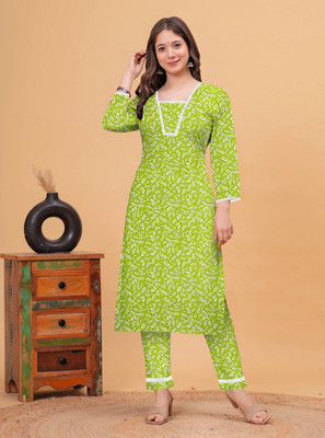 Bharatcollectionshop Women Kurti Pant Set