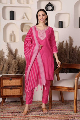 HIND TEXTILES Women Kurti Pant Dupatta Set