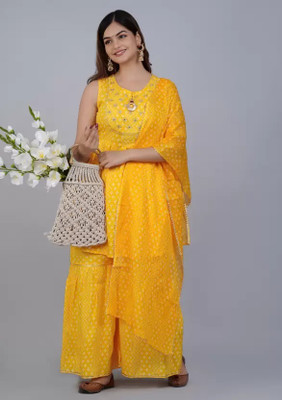 suyasam Women Kurta Sharara Dupatta Set