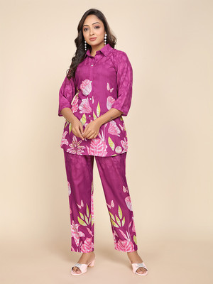 NA Creation Women Crop Top Palazzo Set