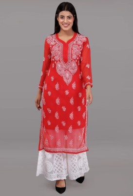 Chikankari by fs fashion Women Kurta Sharara Set