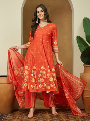 Janasya Women Kurti Pant Dupatta Set