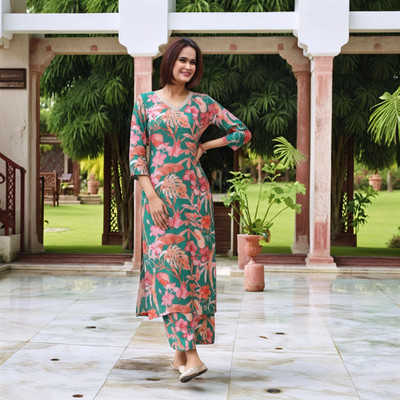Aaghnya Fashion Women Kurta Palazzo Set