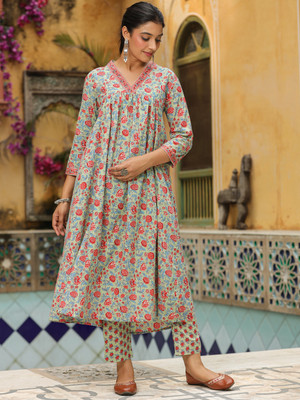 Janasya Women Kurta Pant Set