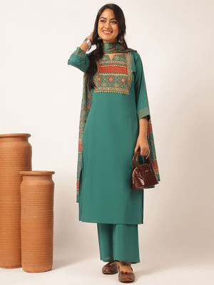 VBUYZ Women Kurta Palazzo Dupatta Set