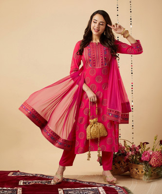 Fabista Women Kurta Pant Dupatta Set