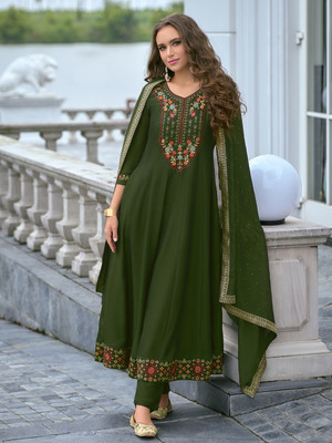 VredeVogel Embroidered Kurta, Trouser/Pant & Dupatta Set