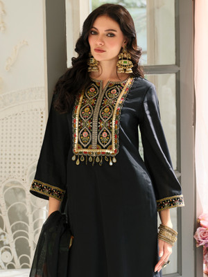 Indo Era Women Kurta Pant Dupatta Set