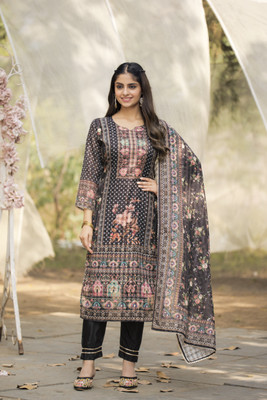 DK Creation Printed Kurta, Trouser/Pant & Dupatta Set