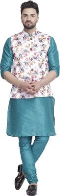 B BEN Men Kurta Pyjama Ethnic Jacket Set