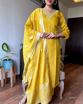 AMARFORMATION Women Kurti Pant Dupatta Set
