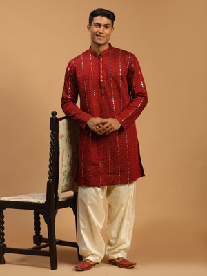 VASTRAMAY Men Kurta Pyjama Set